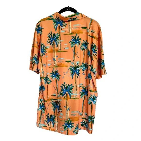 Bad Birdie Hotel California golf polo palm trees orange blue size large - Picture 4 of 12